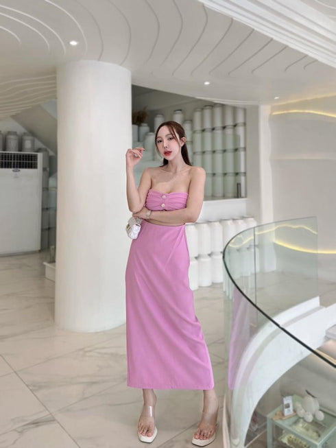 SIRINNN Off- Hollow Out  Tube Dresses